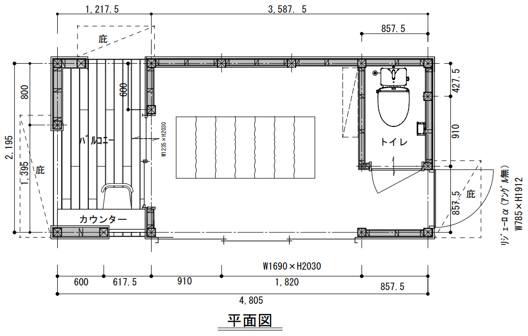 キューブ 10.5㎡ ストレッチタイプ(330万)